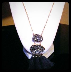 Druzzy stone necklace